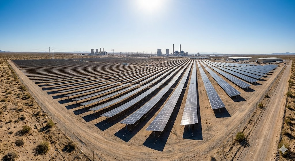 Large-scale ground-mounted solar farm